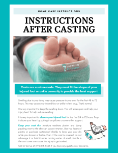 instructions after casting