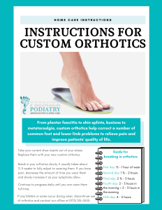 instructions for custom orthotics